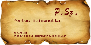Portes Szimonetta névjegykártya